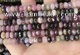 CTO680 15.5 inches 4.5*7mm - 5*8mm faceted rondelle tourmaline beads
