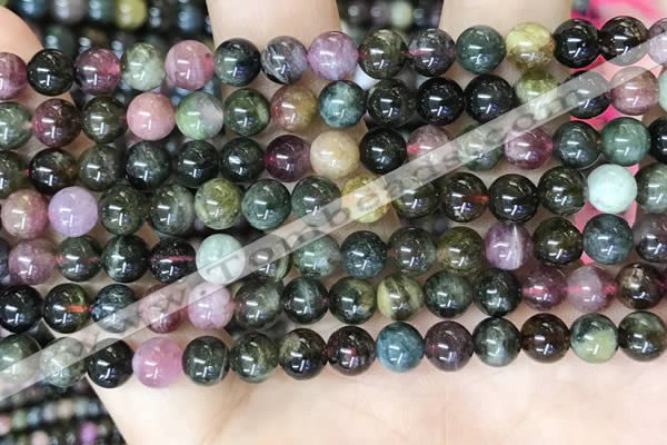 CTO696 15.5 inches 6mm round tourmaline gemstone beads