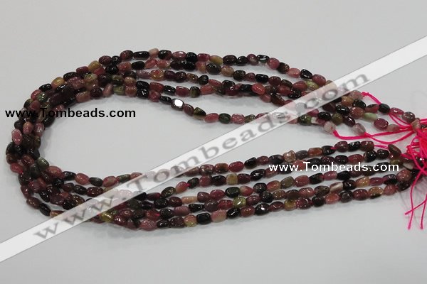 CTO70 15.5 inches 5*6mm nuggets natural tourmaline gemstone beads