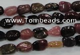 CTO71 15.5 inches 6*8mm nuggets natural tourmaline gemstone beads