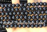 CTO712 15.5 inches 8mm round black tourmaline gemstone beads