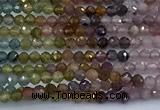 CTO736 15 inches 2.5mm faceted round tourmaline beads