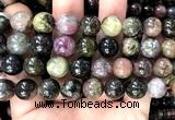 CTO749 15 inches 12mm round tourmaline gemstone beads