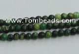 CTP01 15.5 inches 4mm round yellow green pine gemstone beads wholesale