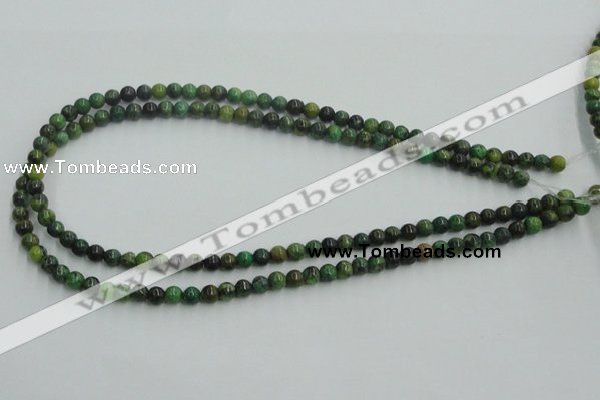 CTP02 15.5 inches 6mm round yellow green pine gemstone beads wholesale