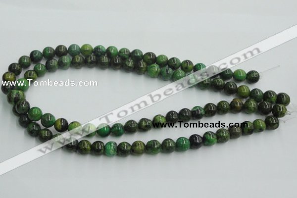 CTP04 15.5 inches 10mm round yellow green pine gemstone beads wholesale