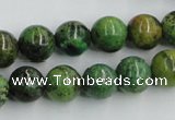 CTP05 15.5 inches 12mm round yellow green pine gemstone beads wholesale