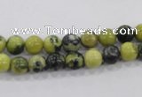 CTP100 15.5 inches 4mm round yellow pine turquoise beads wholesale