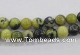 CTP101 15.5 inches 6mm round yellow pine turquoise beads wholesale