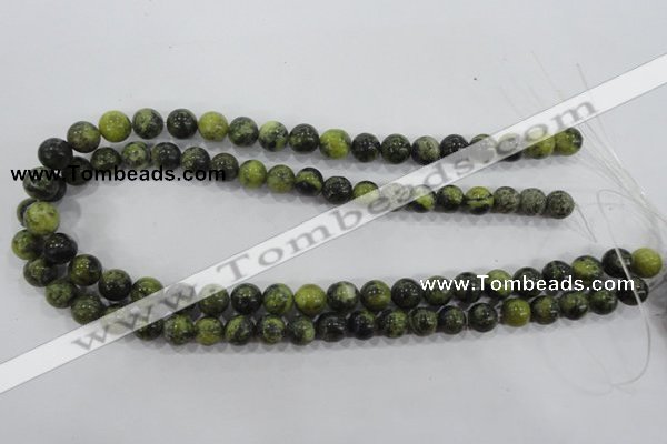 CTP103 15.5 inches 10mm round yellow pine turquoise beads wholesale