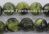 CTP106 15.5 inches 16mm round yellow pine turquoise beads wholesale