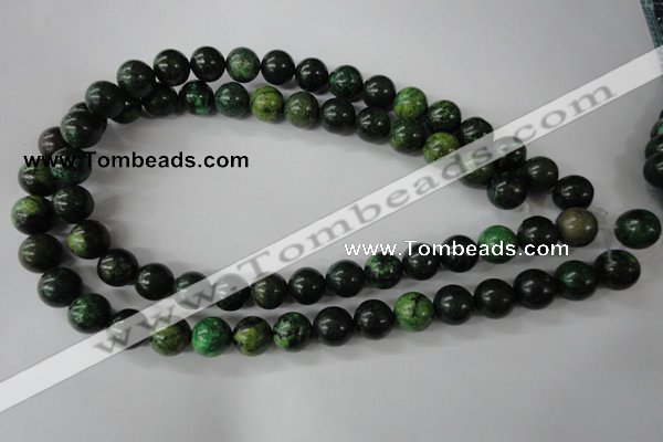 CTP204 15.5 inches 12mm round yellow pine turquoise beads wholesale