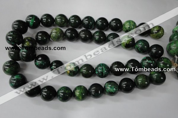 CTP207 15.5 inches 18mm round yellow pine turquoise beads wholesale