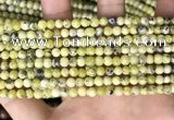 CTP220 15.5 inches 4mm round yellow turquoise beads wholesale