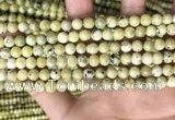 CTP221 15.5 inches 6mm round yellow turquoise beads wholesale