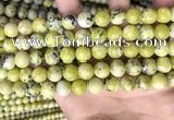 CTP223 15.5 inches 10mm round yellow turquoise beads wholesale