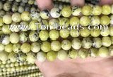 CTP223 15.5 inches 10mm round yellow turquoise beads wholesale