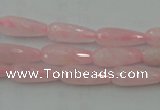 CTR01 15.5 inches 6*16mm faceted teardrop rose quartz beads