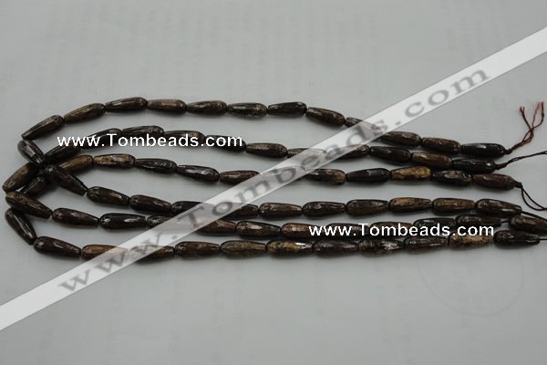 CTR05 15.5 inches 6*16mm faceted teardrop bronzite gemstone beads