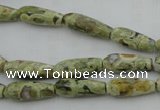 CTR09 15.5 inches 6*16mm faceted teardrop rhyolite gemstone beads