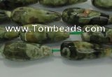 CTR101 15.5 inches 8*20mm faceted teardrop rhyolite gemstone beads