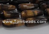 CTR104 15.5 inches 8*20mm faceted teardrop yellow tiger eye beads