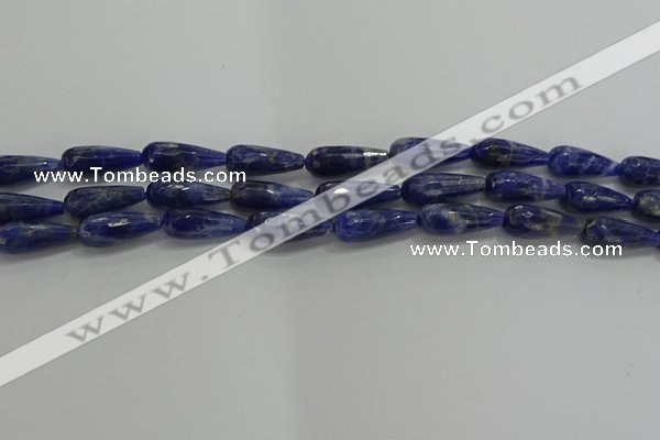 CTR112 15.5 inches 8*20mm faceted teardrop sodalite beads