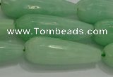 CTR146 15.5 inches 10*30mm faceted teardrop jade gemstone beads