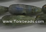 CTR147 15.5 inches 10*30mm faceted teardrop labradorite beads