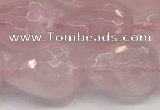 CTR158 15.5 inches 12*16mm faceted teardrop rose quartz beads