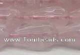 CTR159 15.5 inches 10*20mm faceted teardrop rose quartz beads