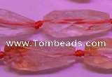 CTR201 15*30mm - 18*45mm faceted teardrop citrine gemstone beads