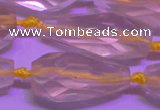 CTR202 15*35mm - 20*42mm faceted teardrop lemon quartz beads