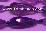 CTR204 14*34mm - 17*40mm faceted teardrop ametrine gemstone beads