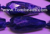 CTR208 16*35mm - 18*43mm faceted teardrop lapis lazuli beads