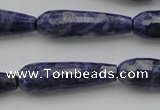 CTR32 15.5 inches 10*30mm faceted teardrop sodalite gemstone beads