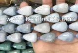 CTR355 15.5 inches 15*22mm faceted teardrop aquamarine beads