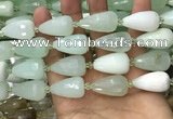 CTR357 15.5 inches 15*25mm faceted teardrop light prehnite beads