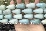 CTR358 15.5 inches 15*25mm faceted teardrop amazonite beads