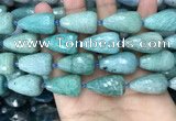 CTR359 15.5 inches 15*25mm faceted teardrop amazonite beads