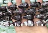 CTR360 15.5 inches 15*25mm faceted teardrop tourmaline beads