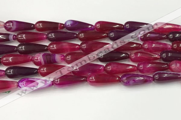 CTR402 15.5 inches 8*20mm teardrop agate beads wholesale