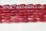 CTR403 15.5 inches 8*20mm teardrop agate beads wholesale