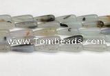 CTR411 15.5 inches 10*30mm teardrop agate beads wholesale