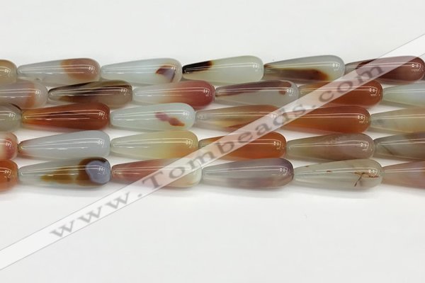 CTR412 15.5 inches 10*30mm teardrop agate beads wholesale