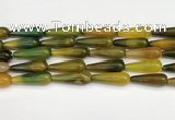 CTR416 15.5 inches 10*30mm teardrop agate beads wholesale