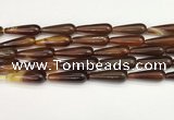 CTR417 15.5 inches 10*30mm teardrop agate beads wholesale