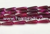 CTR420 15.5 inches 10*30mm teardrop agate beads wholesale