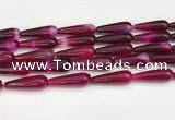 CTR420 15.5 inches 10*30mm teardrop agate beads wholesale