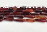 CTR421 15.5 inches 10*30mm teardrop agate beads wholesale